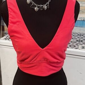 Lululemon Athletica V-Neck Bra in Bold Pink